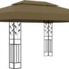 VidaXL Pavillon Mit Doppeldach 3x4 M Taupe 180 G/m²