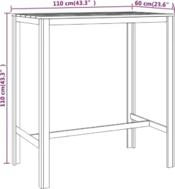 VidaXL Bartisch 110x60x110 Cm Imprägniertes Kiefernholz -Deutschland Garten Zier Verkaufs-Shop 15c590fd5385b7e9c090ba82ea19525b