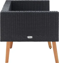 VidaXL 2-Sitzer-Gartensofa Mit Auflagen Poly Rattan Schwarz -Deutschland Garten Zier Verkaufs-Shop 15c93290d3ea22805cebbd17292de9da