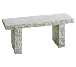 Dehner Gartenbank, 2-Sitzer, Ca. 100 X 30 X 44 Cm, Granit, Grau