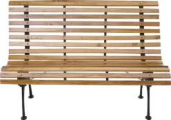 Gartenbank MCW-F97, Sitzbank Parkbank Holzbank, 2-Sitzer Gusseisen Holz 122cm 22kg Hellbraun -Deutschland Garten Zier Verkaufs-Shop 1757d7ffc71e6448b3340dda781f9ea3 1
