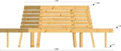 Sechseck Baumbank XXL Lärchenholz Unbehandelt Innendurchmesser 119cm -Deutschland Garten Zier Verkaufs-Shop 175d8ebe79b4b9c35fa8e85e6ed0aca0