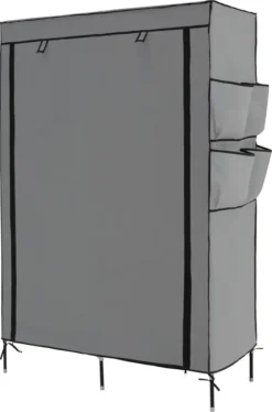 Tectake Stoffschrank 4 Fächer 108x45x164cm - Grau -Deutschland Garten Zier Verkaufs-Shop 176d08078406550b3d1b8fba4e1b1c34