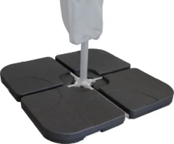 SVITA Sonnenschirm 3m Set Haube Gewichte Garten Ampelschirm Outdoor 360° Schirm Alu Drehbar Kippbar Blau -Deutschland Garten Zier Verkaufs-Shop 17724b367f49b29d186ec18a9c572f9e