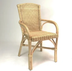 Rattan Stuhl, Natur Lackiert, Korbsessel, Korbstuhl, Rattansessel, Rattanstuhl