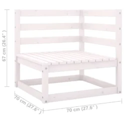 VidaXL 2-tlg. Garten-Lounge-Set Mit Kissen Weiß Kiefer Massivholz -Deutschland Garten Zier Verkaufs-Shop 181c0de0f23d8a16a2c8b5ad15e59014
