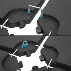 ECD Germany 4er Set Sonnenschirmständer, Bodenkreuz Schirmgewicht Für Ampelschirmständer Marktschirmständer Kurbelschirmständer, Beschwerungsplatten Mit 60L Wasser / 80kg Sand Befüllbar -Deutschland Garten Zier Verkaufs-Shop 188cf1f5f07c412cfc0bff850423b59b