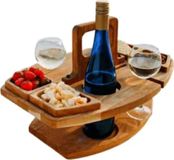 Picknick Obsttisch ,Weintisch,Holz Tragbar Im Freien,36*31*26 Cm