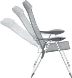 Klappstuhl Errenteria 2er Set Campingstuhl 109 X 57 X 67 Cm Gartenstuhl Outdoorstuhl Aluminium Hellgrau -Deutschland Garten Zier Verkaufs-Shop 1999f542ea6fb4f7f40219c779e47589