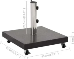 VidaXL Sonnenschirmständer Granit 30 Kg Quadrat Schwarz -Deutschland Garten Zier Verkaufs-Shop 1a4cd51cc186ed63d3867058f14d0e98