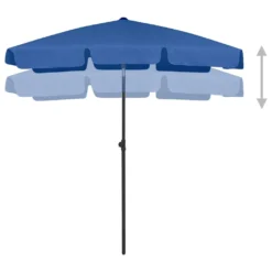 VidaXL Strandschirm Azurblau 180x120 Cm -Deutschland Garten Zier Verkaufs-Shop 1b1b0cad9609ba6880048fc253311c4b