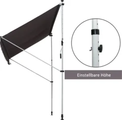 Outsunny Markise Gelenkarmmarkise Klemmmarkise 0°-90° Einstellbar 1,7-2,8 M Höhenverstellbar Sonnenschutz Faltarm Handkurbel Balkon Alu Grau 200 X 150 Cm -Deutschland Garten Zier Verkaufs-Shop 1b29bac0a95d8de7ea8df022dd1f1dab
