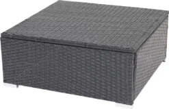 Poly-Rattan-Garnitur Brescia, Gartengarnitur Sitzgruppe Sofa Lounge-Set Schwarz, Kissen Anthrazit -Deutschland Garten Zier Verkaufs-Shop 1b5c5310638ee576e6efa32a818c0204