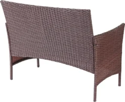 Poly-Rattan Garten-Garnitur HWC-D82, Sitzgruppe Lounge-Set Braun-meliert Mit Kissen Creme -Deutschland Garten Zier Verkaufs-Shop 1b9b7752039d24517a42866f7b3a7896