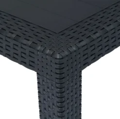 VidaXL Gartentisch Anthrazit 220 X 90 X 72 Cm Kunststoff Rattan-Optik -Deutschland Garten Zier Verkaufs-Shop 1ba16b0af1d6e0ba11b514b46802e0a9