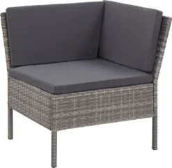 VidaXL 6-tlg. Garten-Sofagarnitur Mit Auflagen Poly Rattan Grau -Deutschland Garten Zier Verkaufs-Shop 1ba876fe08c1ffc197fee62b553bcda7