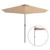 VidaXL Balkon-Sonnenschirm Mit Alu-Mast Taupe 300×150 Cm Halbrund