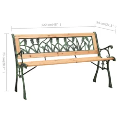 VidaXL Gartenbank 122 Cm Gusseisen Und Massivholz Tanne -Deutschland Garten Zier Verkaufs-Shop 1d44301e35ddeb083e992d60868e129e