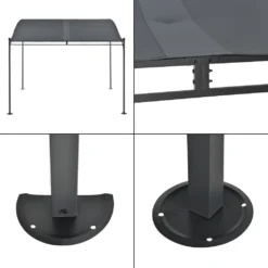 Pergola Teresina 300x250 Cm Gartenpavillon Überdachung Witterungsbeständig Gartenzelt Grillpavillon Sonnnenschutz Stahlgestell Dunkelgrau -Deutschland Garten Zier Verkaufs-Shop 1d4caacb7b7383360919fa1d03801c94