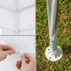 Tectake Garten Pavillon 3x3m Mit 3 Seitenteilen - Weiß -Deutschland Garten Zier Verkaufs-Shop 1f8f4b366109b152b1519ce96c0ce2c7