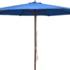 VidaXL Sonnenschirm Mit Holzmast 350 Cm Blau