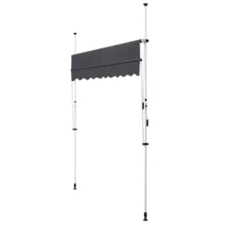 Juskys Klemmmarkise 250 X 120 Cm Mit Handkurbel - Markise Ohne Bohren - Höhenverstellbar, UV-beständig & Wasserabweisend - Balkonmarkise Balkon Grau -Deutschland Garten Zier Verkaufs-Shop 1ff3d6c9c54cabb76118734ed5b30bd0