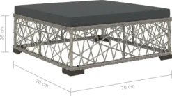 VidaXL 5-tlg. Garten-Lounge-Set Mit Kissen Poly Rattan Grau -Deutschland Garten Zier Verkaufs-Shop 201d32e9fe7035834823cc5187734437