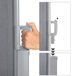 SONGMICS Alu-Seitenmarkise, Ausziehbar, 200 X 350 Cm, Aus Polyester (280 G/m²), Markise, Sichtschutz, Sonnenschutz, Blickdicht, Seitenrollo, Für Balkon, Terrasse, Garten, Grau GSA205G01 -Deutschland Garten Zier Verkaufs-Shop 20692893f7450a1b07dbce4801cdd815