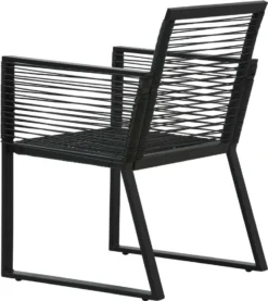 VidaXL Gartenstühle 4 Stk. Seil Rattan Schwarz -Deutschland Garten Zier Verkaufs-Shop 2092174ab85cea10bab45dab08629bad