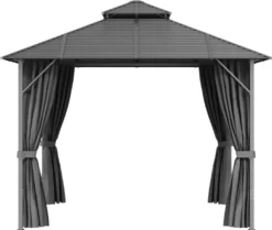 VidaXL Pavillon Mit Seitenwänden & Doppeldach 3x3 M Anthrazit -Deutschland Garten Zier Verkaufs-Shop 20ff0a1239dee002bf961a26633b0fed