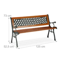Relaxdays Gartenbank Holz & Gusseisen -Deutschland Garten Zier Verkaufs-Shop 219af82e9d70423baa25a0566f0134eb