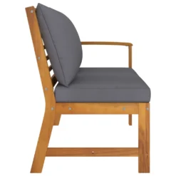 VidaXL Gartenbank 114,5 Cm Mit Dunkelgrauem Kissen Massivholz Akazie -Deutschland Garten Zier Verkaufs-Shop 21a13e74bd40ec96776042b536821885