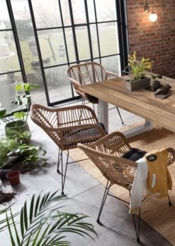 Möbilia Gartensessel 2er-Set Aus Polyrattan |inklusive Sitzkissen | B 58 X T 59 X H 80 Cm | Natur-schwarz | 10020007 | Serie GARTEN -Deutschland Garten Zier Verkaufs-Shop 21f2bfe181840a8f16cf85c9322ee6f9