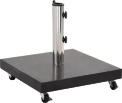 VidaXL Sonnenschirmständer Granit 30 Kg Quadrat Schwarz