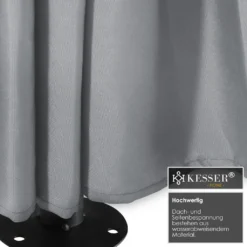 KESSER® - Pavillon 3x3m Wasserabweisend UV-Schutz 50+ Metall Gestell Partyzelt Gartenzelt Luxus Gartenpavillon 9m² Festzelt, Farbe:Grau -Deutschland Garten Zier Verkaufs-Shop 2260ae1853244379c714ec18049bb2e4