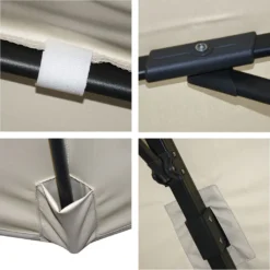 Gastronomie-Ampelschirm MCW-A96, 3,5x3,5m (Ø4,95m) Polyester/Alu 25kg Creme-grau Mit Ständer, Drehba -Deutschland Garten Zier Verkaufs-Shop 22dc989cb4256b174565fff719669e47