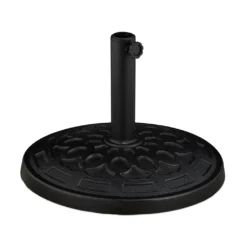 Relaxdays Runder Sonnenschirmständer In Schwarz