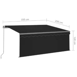 VidaXL Gelenkarmmarkise Einziehbar Mit Jalousie 3,5x2,5 M Anthrazit -Deutschland Garten Zier Verkaufs-Shop 23b5786e84ab46ed7647a6b68eb7fe48