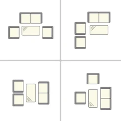 MeXo Gartenmöbel Set Lounge Set Polyrattan Lounges 4-teile Für 3-4 Personen Garten & Balkon Sitzmöbel-Set Schwarz -Deutschland Garten Zier Verkaufs-Shop 23d7cc3b69dfeadaf92e75ccc61a7b93