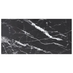 VidaXL Tischplatte Schwarz 100x50 Cm 6 Mm Hartglas In Marmoroptik