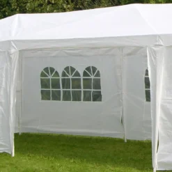 Partyzelt / Festzelt Weiß 3x9m Mit 8 Seitenteilen Stahl -Deutschland Garten Zier Verkaufs-Shop 242743ff3143b84e7838a452c8bb496d