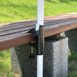 Sonnenschirmständer Balkon | Sonnenschirmhalter Aus Stahl Für Terrasse Oder Tisch | Schirmständer Farbe [schwarz] - Sonnenschirmhalterung Für Eckige Balkongeländer | Stockgröße 19-38 Mm -Deutschland Garten Zier Verkaufs-Shop 2487d6caa0439dd36bc731892bd60344