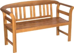 Acamp Gartenbank Batam 2-Sitzer Braun Teakfarben