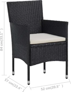 VidaXL Garten-Essstühle 2 Stk. Poly Rattan Schwarz -Deutschland Garten Zier Verkaufs-Shop 24cdcb0a4eaf05fdb78ca469661fbd55