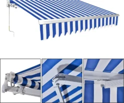 EINFEBEN Gelenkarmmarkise Markisen Sonnenmarkise Mit Handkurbel, Sonnenschutz Markise, Balkonmarkise,Anti-UV & Wasserfest Mit Einstellbarem Winkel, 2,5 X 2 M -Deutschland Garten Zier Verkaufs-Shop 24f7202ed783f35ef82e1dc16085523e