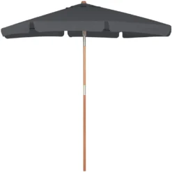 SONGMICS 200 × 125 Cm Holz-Sonnenschirm, Marktschirm, UV-Schutz UPF 50+, Gartenschirm, Terrassenschirm, Sonnenschutz, Ohne Ständer Grau GPU26GY -Deutschland Garten Zier Verkaufs-Shop 25028bc60a420a27fbf14cd138bcc151