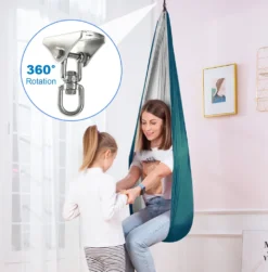 Kinderschaukel Hängematte, Indoor Therapieschaukel, Kuschelhängematte Für Kinder Mit ADHS, Asperger, Sensorische Integrationstherapie Double Layer Pod Schaukelstuhl -Deutschland Garten Zier Verkaufs-Shop 251e7ce6ae906837446bcf00cdb1c5dd