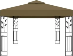 VidaXL Pavillon Mit Doppeldach 3x4 M Taupe 180 G/m² -Deutschland Garten Zier Verkaufs-Shop 2523f147ad67c34a91cb02f9329180bb