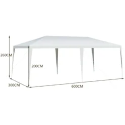 COSTWAY 6x3m Gartenpavillon Partyzelt, Gartenzelt Pavillon Inkl. Tragetasche Für Partys, Aktivitäten & Camping -Deutschland Garten Zier Verkaufs-Shop 25355ee52bbd48e9c2a49728bfca728f
