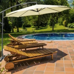 MIADOMODO® Sonnenschirm - Ø300/350cm, Mit Ständer, Handkurbel, Neigbar, Verstellbar, Farbwahl - Ampelschirm, Gartenschirm, Marktschirm, Terassenschirm -Deutschland Garten Zier Verkaufs-Shop 257a97420e53bfa8a7768062d9ff803e